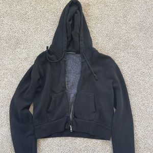 Brandy Melville Cropped Zip up Hoodie